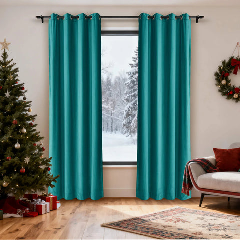 Cololeaf-Christmas-Soft-Luxury-Velvet-Blackout-Drapes-Thermal-Curtains-Turquiose_5 - Cololeaf