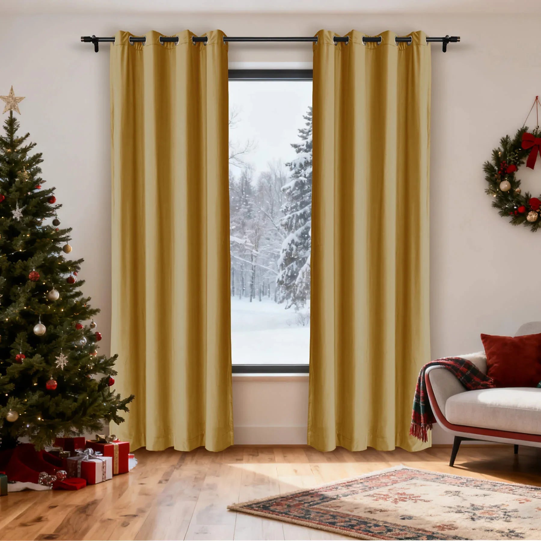 Cololeaf-Christmas-Soft-Luxury-Velvet-Blackout-Drapes-Thermal-Curtains-Wheat_5 - Cololeaf