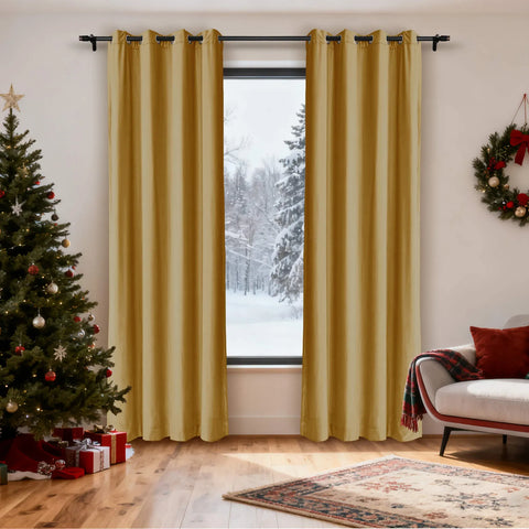 Cololeaf-Christmas-Soft-Luxury-Velvet-Blackout-Drapes-Thermal-Curtains-Wheat_5 - Cololeaf