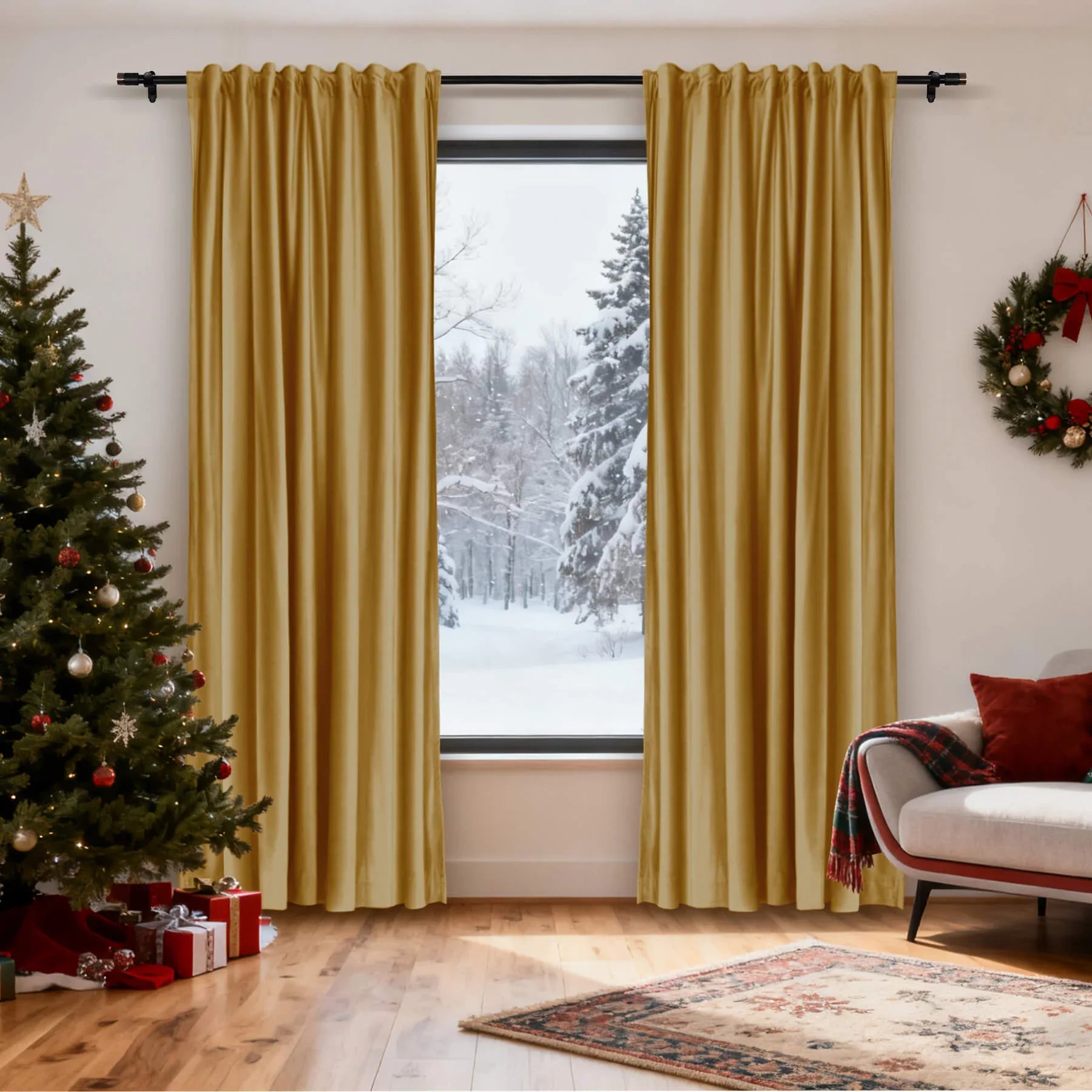 Cololeaf-Christmas-Soft-Luxury-Velvet-Blackout-Drapes-Thermal-Curtains-Wheat_7 - Cololeaf