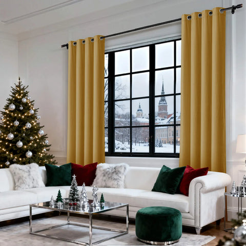 Cololeaf-Christmas-Soft-Luxury-Velvet-Blackout-Drapes-Thermal-Curtains-Wheat_8 - Cololeaf