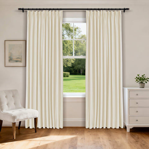 MJ11 Soft Velvet Home Theater Blackout Curtain Noise Reducing with Liner Multiple Headers 1 Panel