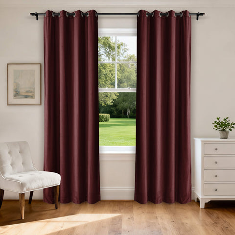 MJ11 Soft Velvet Home Theater Blackout Curtain Noise Reducing with Liner Multiple Headers 1 Panel