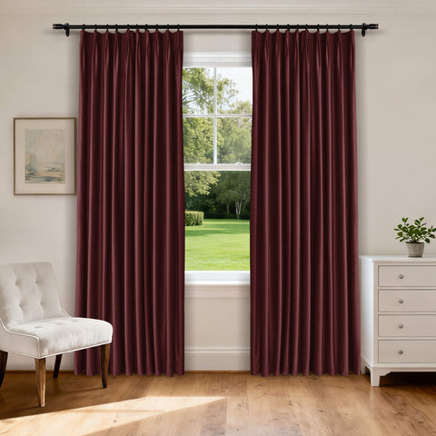 MJ11 Soft Velvet Home Theater Blackout Curtain Noise Reducing with Liner Multiple Headers 1 Panel