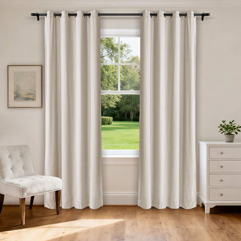 MJ11 Soft Velvet Home Theater Blackout Curtain Noise Reducing with Liner Multiple Headers 1 Panel