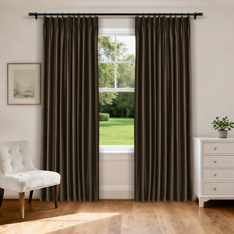 MJ11 Soft Velvet Home Theater Blackout Curtain Noise Reducing with Liner Multiple Headers 1 Panel