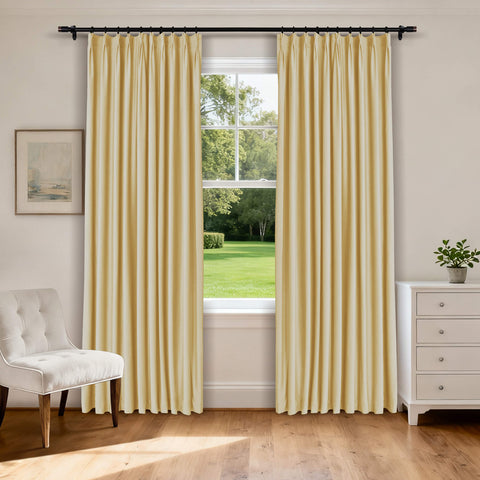 MJ11 Soft Velvet Home Theater Blackout Curtain Noise Reducing with Liner Multiple Headers 1 Panel