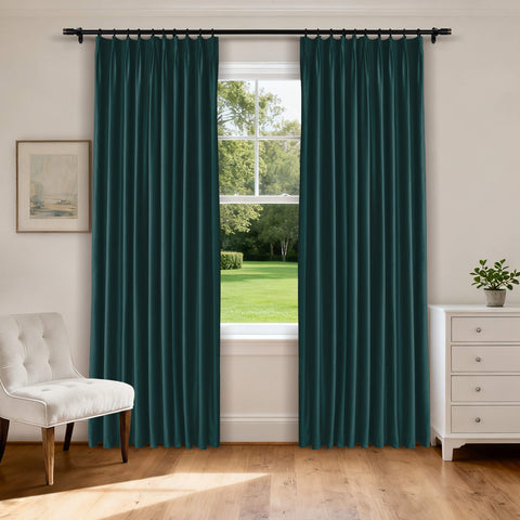 MJ11 Soft Velvet Home Theater Blackout Curtain Noise Reducing with Liner Multiple Headers 1 Panel