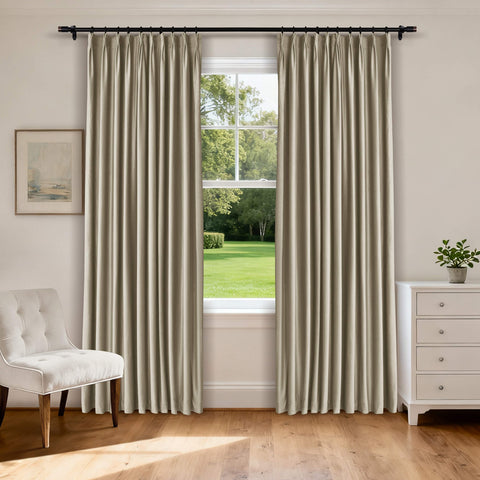 MJ11 Soft Velvet Home Theater Blackout Curtain Noise Reducing with Liner Multiple Headers 1 Panel