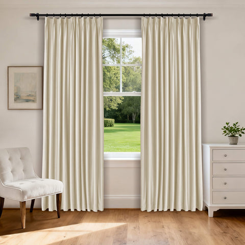 MJ11 Soft Velvet Home Theater Blackout Curtain Noise Reducing with Liner Multiple Headers 1 Panel