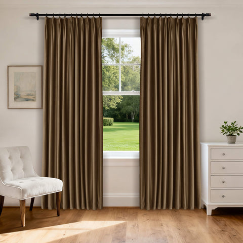 MJ11 Soft Velvet Home Theater Blackout Curtain Noise Reducing with Liner Multiple Headers 1 Panel