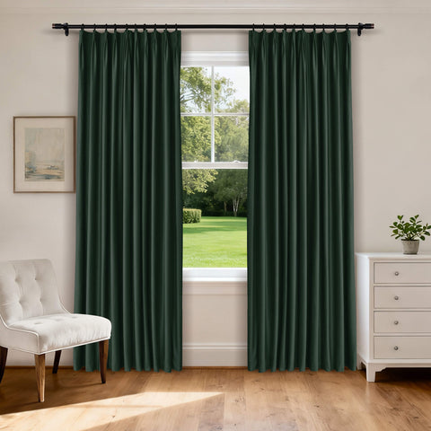 MJ11 Soft Velvet Home Theater Blackout Curtain Noise Reducing with Liner Multiple Headers 1 Panel