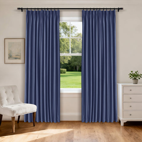 MJ11 Soft Velvet Home Theater Blackout Curtain Noise Reducing with Liner Multiple Headers 1 Panel