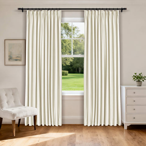 MJ11 Soft Velvet Home Theater Blackout Curtain Noise Reducing with Liner Multiple Headers 1 Panel