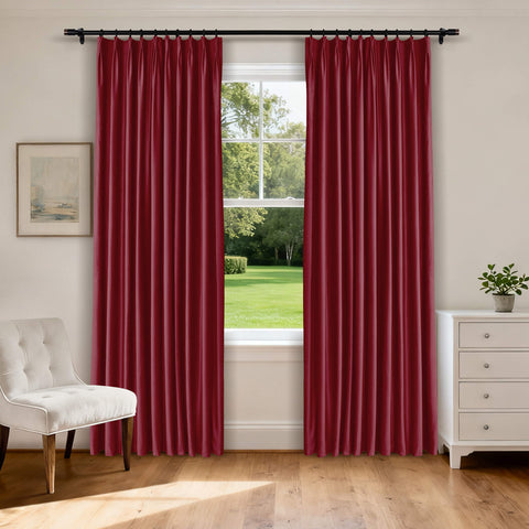 MJ11 Soft Velvet Home Theater Blackout Curtain Noise Reducing with Liner Multiple Headers 1 Panel
