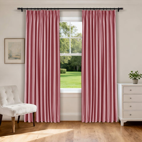 MJ11 Soft Velvet Home Theater Blackout Curtain Noise Reducing with Liner Multiple Headers 1 Panel