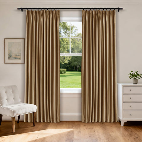 MJ11 Soft Velvet Home Theater Blackout Curtain Noise Reducing with Liner Multiple Headers 1 Panel