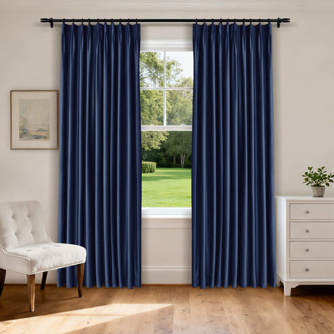 MJ11 Soft Velvet Home Theater Blackout Curtain Noise Reducing with Liner Multiple Headers 1 Panel