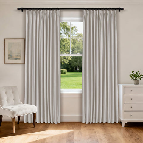 MJ11 Soft Velvet Home Theater Blackout Curtain Noise Reducing with Liner Multiple Headers 1 Panel