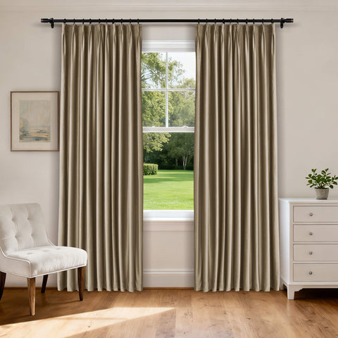 MJ11 Soft Velvet Home Theater Blackout Curtain Noise Reducing with Liner Multiple Headers 1 Panel