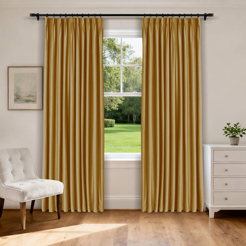 MJ11 Soft Velvet Home Theater Blackout Curtain Noise Reducing with Liner Multiple Headers 1 Panel