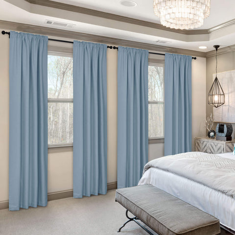 Frank Room Darkening Linen Blend Curtains Heavy Weight Thermal Drapes Back Tab & Rod Pocket 1 Panel