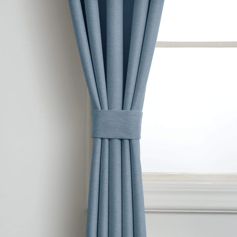 Frank Room Darkening Linen Blend Curtains Heavy Weight Thermal Blackout Drapes Grommet 1 Panel