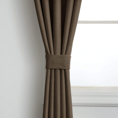 Frank Room Darkening Linen Blend Curtains Heavy Weight Thermal Drapes Back Tab & Rod Pocket 1 Panel