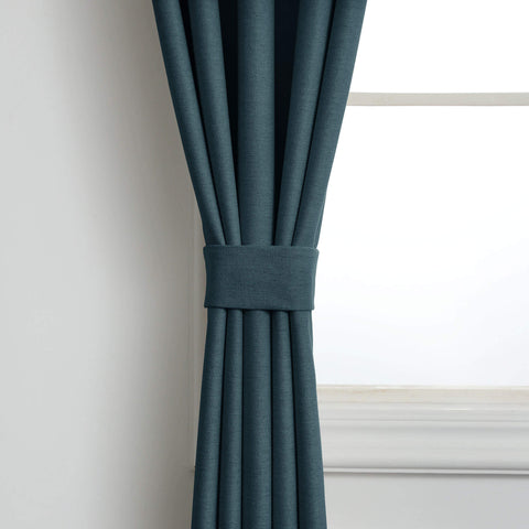 Frank Room Darkening Linen Blend Curtains Heavy Weight Thermal Blackout Drapes Grommet 1 Panel