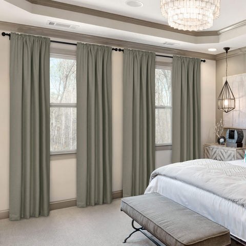 Frank Room Darkening Linen Blend Curtains Heavy Weight Thermal Drapes Back Tab & Rod Pocket 1 Panel