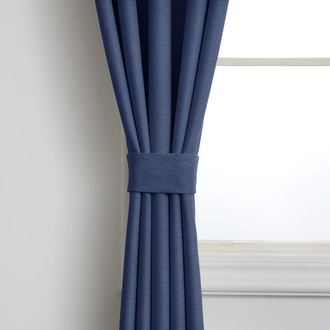 Frank Room Darkening Linen Blend Curtains Heavy Weight Thermal Blackout Drapes Grommet 1 Panel