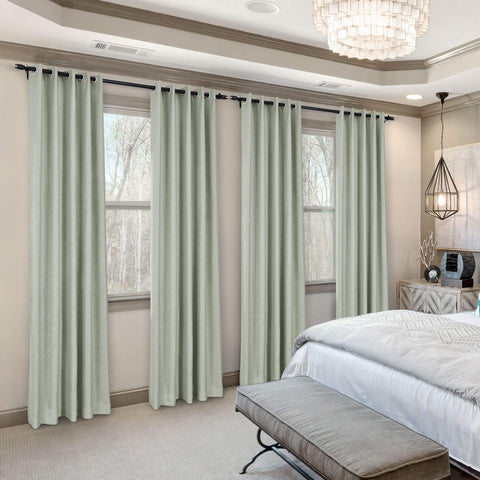 Frank Room Darkening Linen Blend Curtains Heavy Weight Thermal Blackout Drapes Grommet 1 Panel