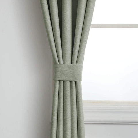 Frank Room Darkening Linen Blend Curtains Heavy Weight Thermal Drapes Back Tab & Rod Pocket 1 Panel