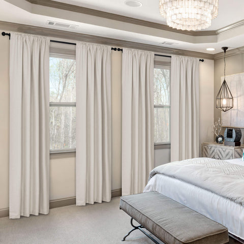 Frank Room Darkening Linen Blend Curtains Heavy Weight Thermal Drapes Back Tab & Rod Pocket 1 Panel