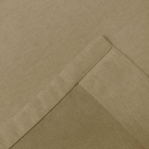 Frank Room Darkening Linen Blend Curtains Heavy Weight Thermal Blackout Drapes Grommet 1 Panel