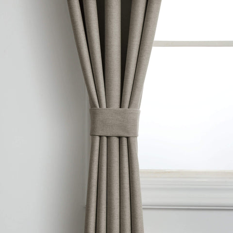 Frank Room Darkening Linen Blend Curtains Heavy Weight Thermal Drapes Back Tab & Rod Pocket 1 Panel