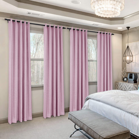 Frank Room Darkening Linen Blend Curtains Heavy Weight Thermal Blackout Drapes Grommet 1 Panel