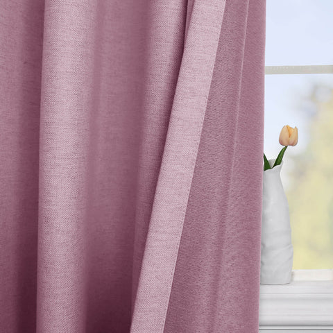 Frank Room Darkening Linen Blend Curtains Heavy Weight Thermal Drapes Back Tab & Rod Pocket 1 Panel