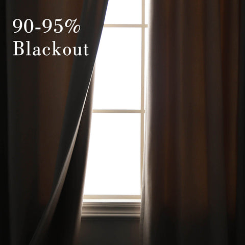 Frank Room Darkening Linen Blend Curtains Heavy Weight Thermal Drapes Back Tab & Rod Pocket 1 Panel
