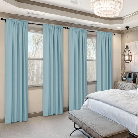 Frank Room Darkening Linen Blend Curtains Heavy Weight Thermal Drapes Back Tab & Rod Pocket 1 Panel
