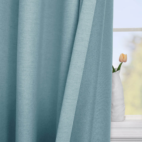Frank Heavyweight Linen Blend Blackout Curtains - Thermal Insulated, Room Darkening, Pinch Pleat Drapes 1 Panel