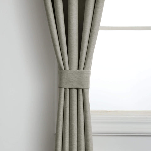 Frank Room Darkening Linen Blend Curtains Heavy Weight Thermal Blackout Drapes Grommet 1 Panel