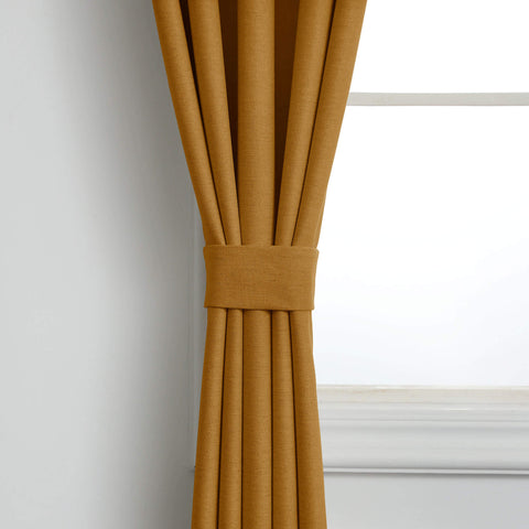 Frank Room Darkening Linen Blend Curtains Heavy Weight Thermal Drapes Back Tab & Rod Pocket 1 Panel