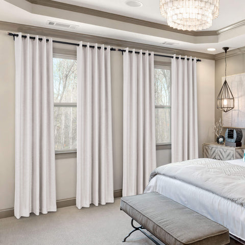 Frank Room Darkening Linen Blend Curtains Heavy Weight Thermal Blackout Drapes Grommet 1 Panel