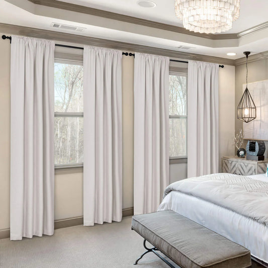 Frank Room Darkening Linen Blend Curtains Heavy Weight Thermal Drapes Back Tab & Rod Pocket 1 Panel
