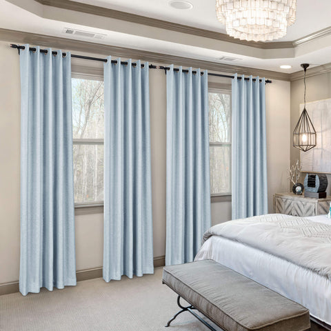 Frank Room Darkening Linen Blend Curtains Heavy Weight Thermal Blackout Drapes Grommet 1 Panel