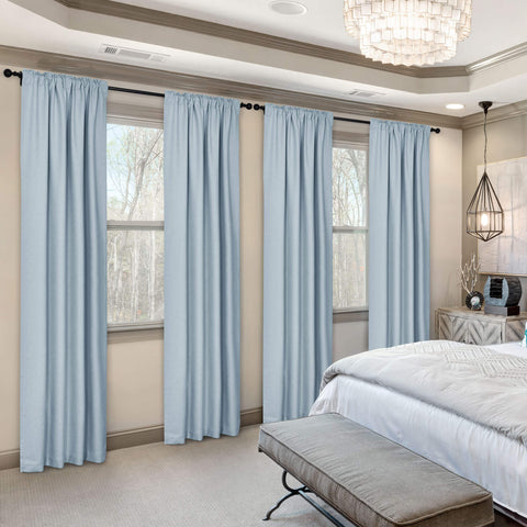 Frank Room Darkening Linen Blend Curtains Heavy Weight Thermal Drapes Back Tab & Rod Pocket 1 Panel