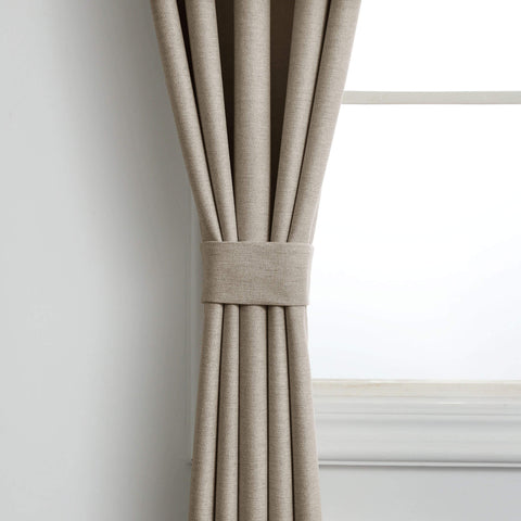 Frank Room Darkening Linen Blend Curtains Heavy Weight Thermal Blackout Drapes Grommet 1 Panel