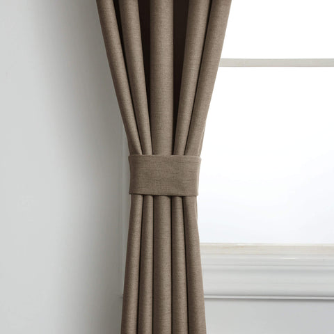 Frank Room Darkening Linen Blend Curtains Heavy Weight Thermal Blackout Drapes Grommet 1 Panel