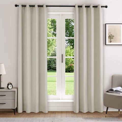 223 Extra Long 100% Blackout Velvet Drape, 280gsm Lightweight Polyester Grommet 1 Panel